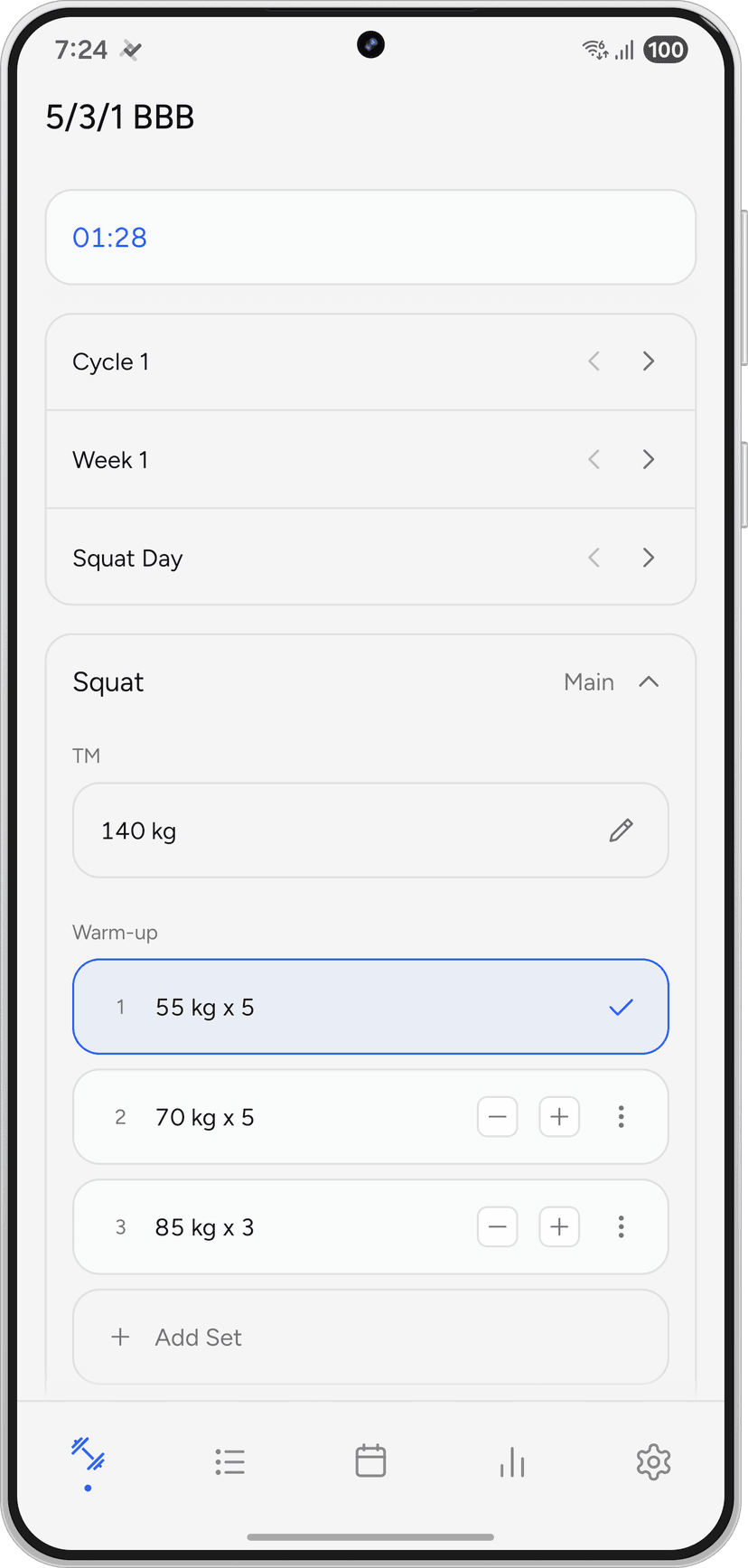 RepCheck seguimiento de entrenamiento
